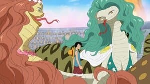 Still from A Difficult Fight for Luffy! The Snake Sisters' Haki Power!!