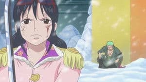 Still from Showing Off His Techniques! Zoro's Formidable One-Sword Style!