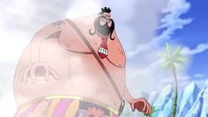 Still from The Red Hot Decisive Battle! Luffy vs. The Scorching Don!