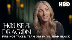 Still from Fire Hot Takes: Team Green vs. Team Black
