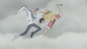 Still from To Live Up to a Promise! Luffy and Coby Collide!