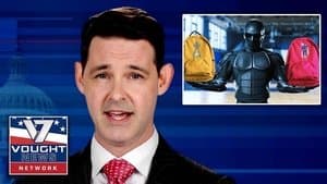 Still from Vought News Network: Seven on 7 with Cameron Coleman (December 2021)