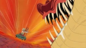 Still from A Battle in the Heat! Luffy vs. The Giant Dragon!