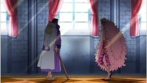 Still from The Admiral's Decision! Fujitora vs. Doflamingo!