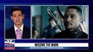 Still from Vought News Network: Seven on 7 with Cameron Coleman (July 2021)