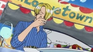 Still from Fiery Cooking Battle? Sanji vs. The Beautiful Chef!